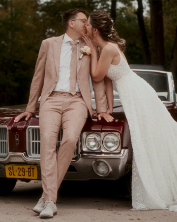 Janneke & Luuk op hun trouwdag