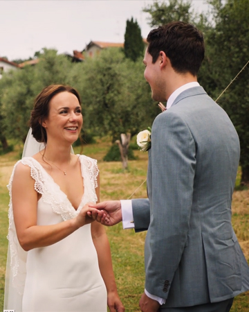 Nathalie & Daniël op hun trouwdag